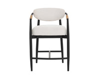 Marita Cream & Black Indoor/Outdoor Counter Stool