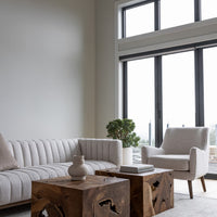Troye 82" Cream Performance Fabric Sofa