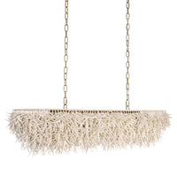 Cabo 57" Ivory Coco Shell Linear Chandelier