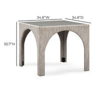 Teresa Beige Performance Chenille Game Table and Two Ottomans Set