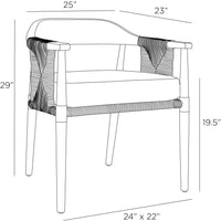 Estes Outdoor Performance Boucle Dining Chair