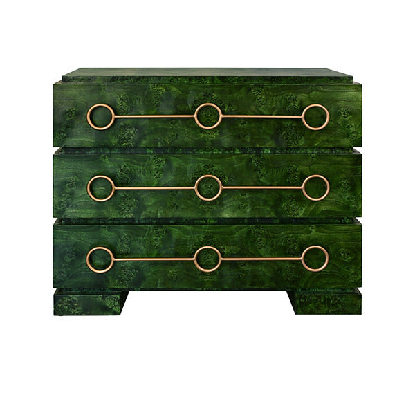 Blair 42" Emerald Burl Wood Chest/Cabinet