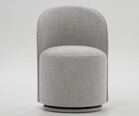 Bridget Modern Light Grey Swivel Dining Chair
