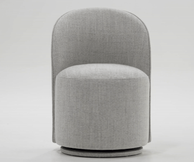 Bridget Modern Light Grey Swivel Dining Chair