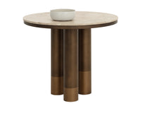 Andina Greige Marble & Two-Tone Bronze Gold Bistro Table