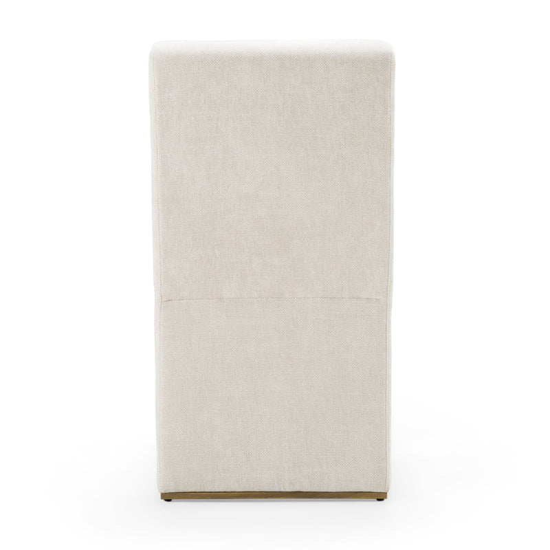Alodia Modern Beige & Gold Dining Chair (Set of 2)