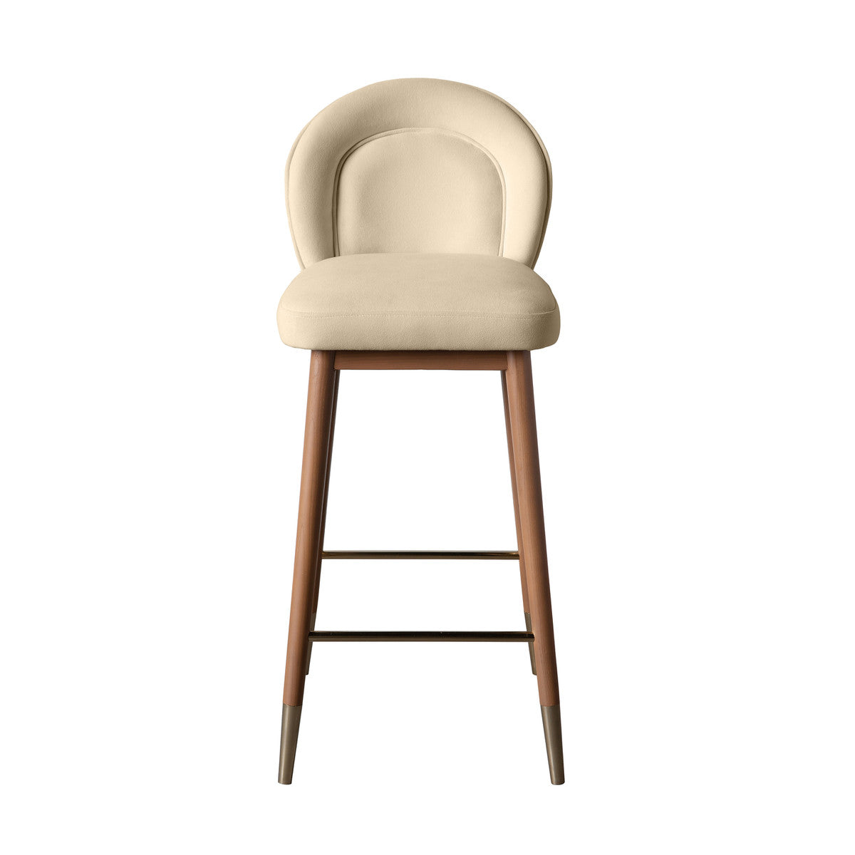 Elouise Cream Velvet Counter Stool - Luxury Living Collection