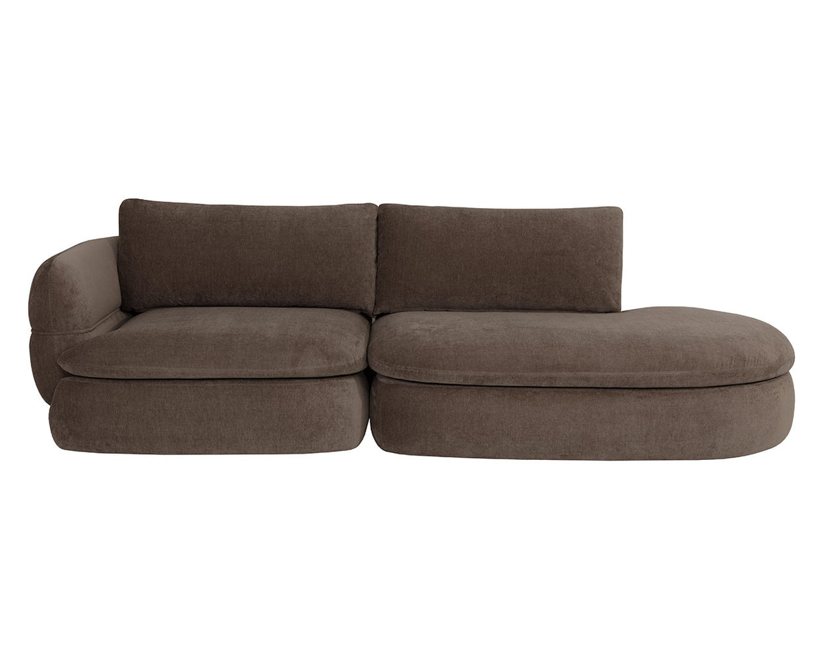 Oressa Brown Modular Left Arm Chair