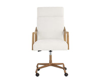 Collin Ivory Tweed & Gold Desk Chair