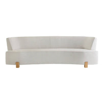 Claude 101" White Linen Sofa