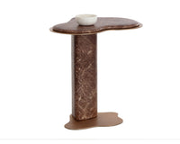 Isola Faux Marble Concrete Indoor Outdoor Accent Table