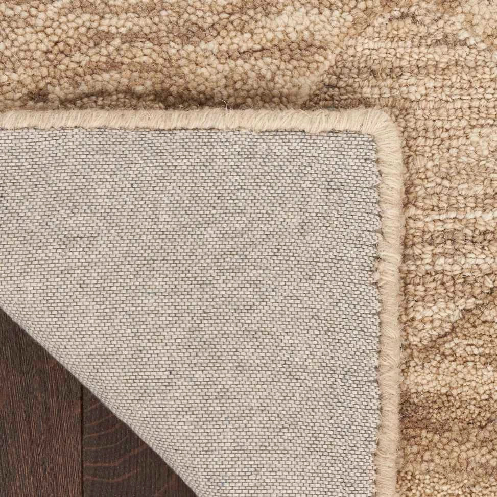 Refined Taupe Wool Area Rug