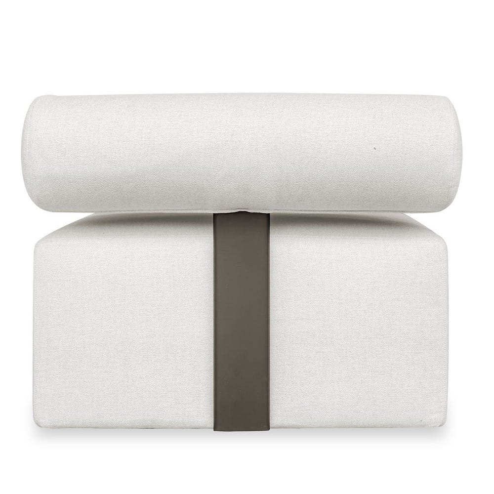 Verah White Outdoor Armless Modular Sofa/Accent Chair