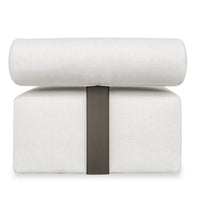 Verah White Outdoor Armless Modular Sofa/Accent Chair