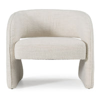 Trona Modern Cream Fabric Accent Chair