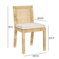 Eden Cream Contract Grade Linen Dining Chair