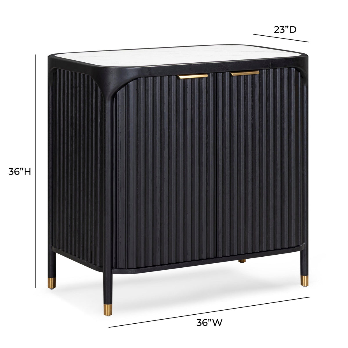 Yasmine 36" Black Bar Cabinet