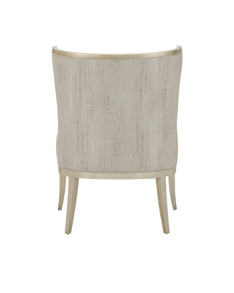 Garson Silver Leaf & Fresh Fine Linen Accent Chair