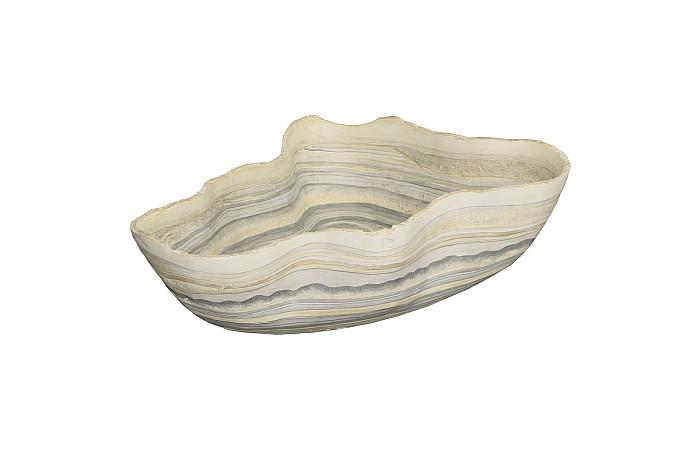 Ivy Cast Grey Onyx Bowl, Faux Finish