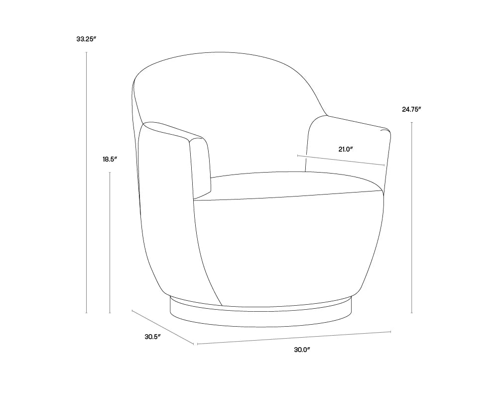 Casie Cream Swivel Accent Chair