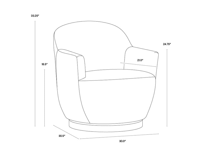 Casie Cream Swivel Accent Chair