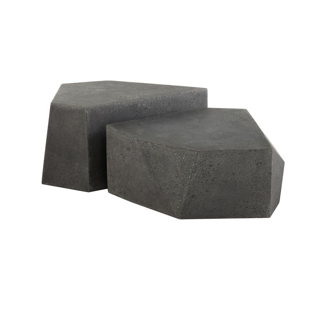 Drover Outdoor Black Coffee Tables (Set of 2)
