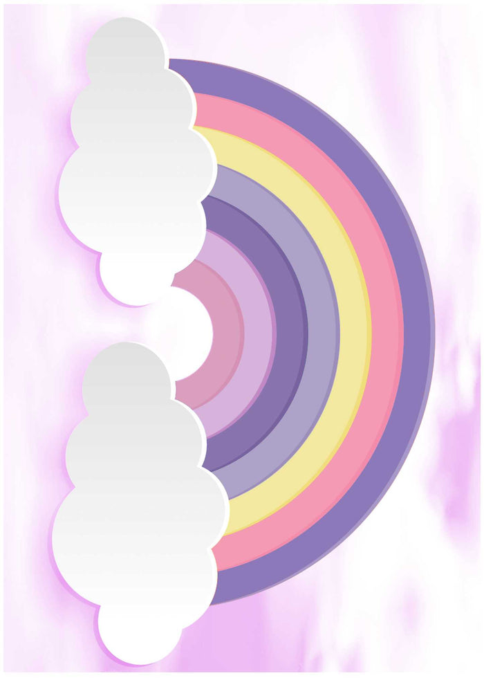 Rainbow Multicolour Washable Area Rug