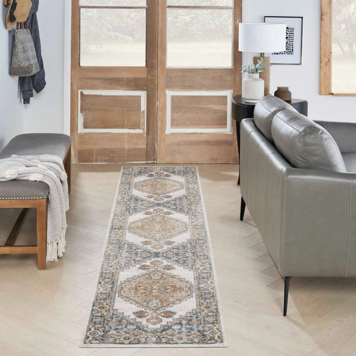 Pheobe Grey & Gold Washable Area Rug