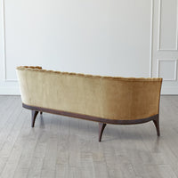 Channel 80" Toast Velvet Back Sofa