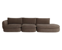Oressa Brown Modular Left Arm Chair