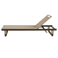Daytona Outdoor Buff Dutch Weave Armless Lounge Chair
