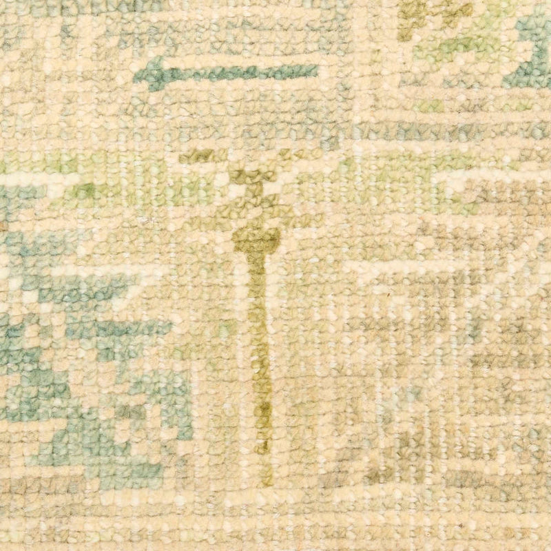Giselle Green Wool Multicolor Area Rug