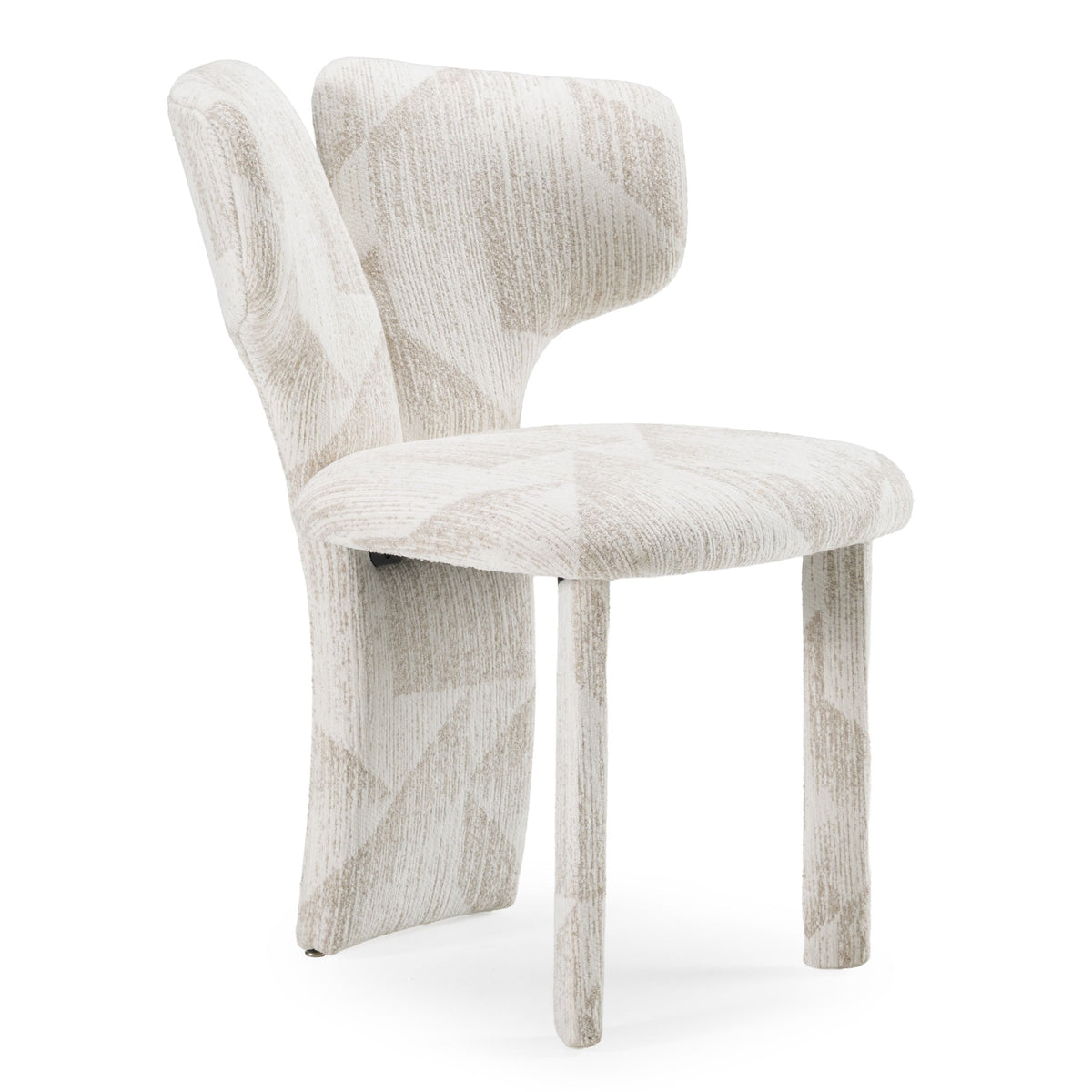 Ivy Modern Beige Pattern Fabric Dining Chair (Set of 2)