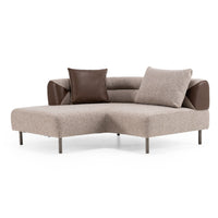 Marlago 148" Modern Brown Upholstered Sectional Sofa