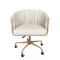 Olma Taupe Oatmeal & Bronze Desk Chair