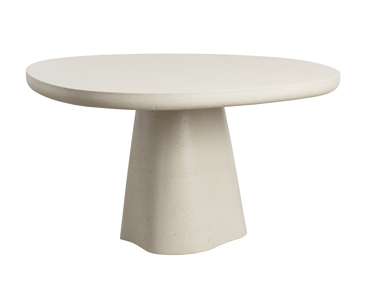 Celica 55" Sand Beige Concrete Indoor Outdoor Dining Table