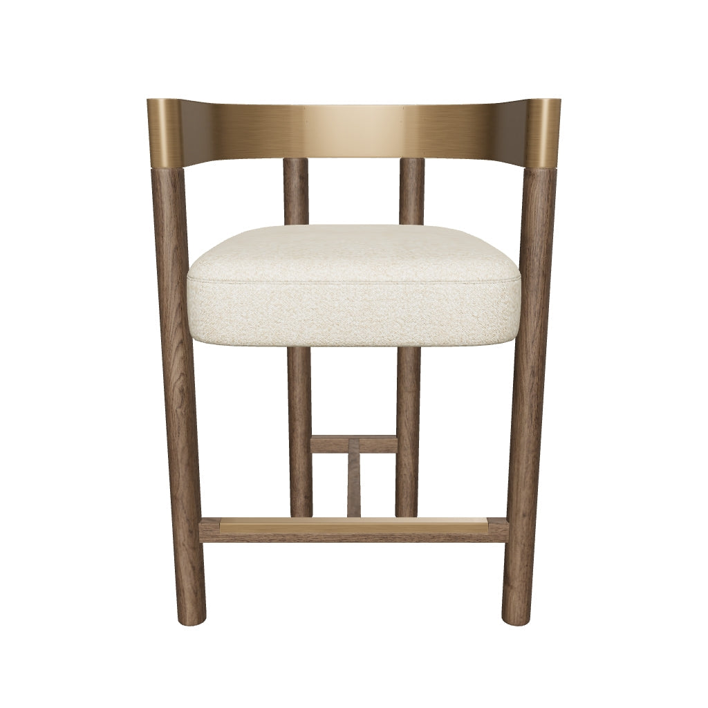 Manolo Oatmeal, Chocolate Ash & Antique Brass Counter Stool