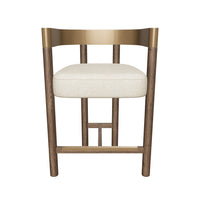 Manolo Oatmeal, Chocolate Ash & Antique Brass Counter Stool