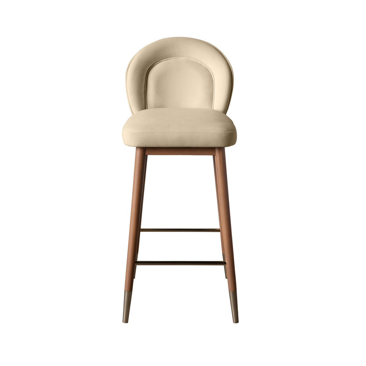 Elouise Cream Velvet Bar Stool - Luxury Living Collection