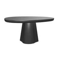 Celica 55" Matte Black Concrete Indoor/Outdoor Dining Table