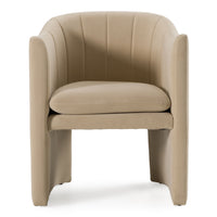 Akiko Modern Beige Fabric Dining Chair