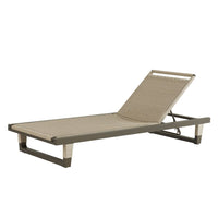 Daytona Outdoor Buff Dutch Weave Armless Lounge Chair