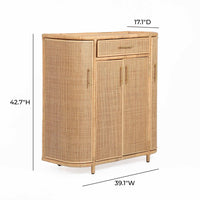 Elara Natural Rattan Bar Cabinet