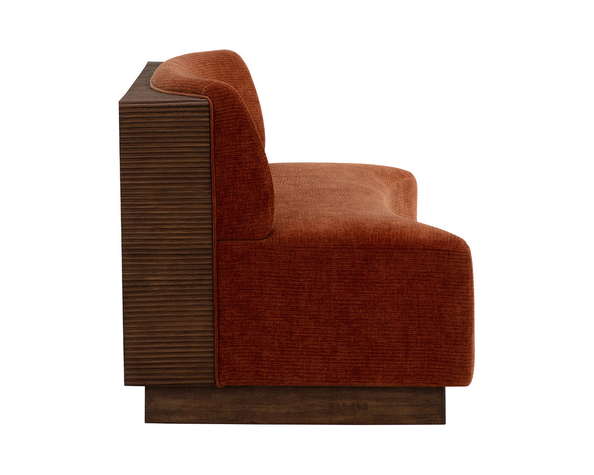 Cinder 66.75" Opera Spice Upholstered Dining Banquette