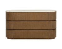 Caldora 59" Oak Veneer & Marble Top Dresser