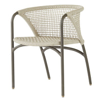 Enzo Buff Plain Weave Outdoor Dining Chair