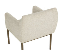 Olea Oatmeal Fabric & Bronze Dining Armchair