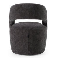 Gastra Modern Dark Grey Fabric Dining Chair