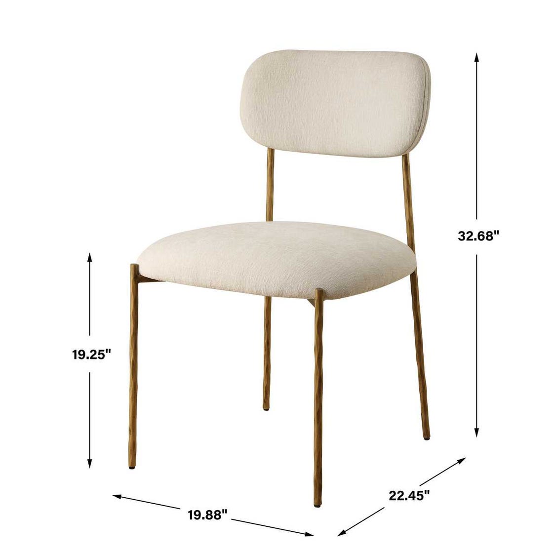 Aster Off-White & Gold Dining Chair (Set of 2)