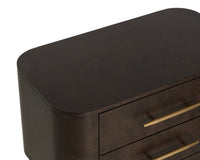 Ezekiel 32" Maple Burl Veneer &Gold Nightstand
